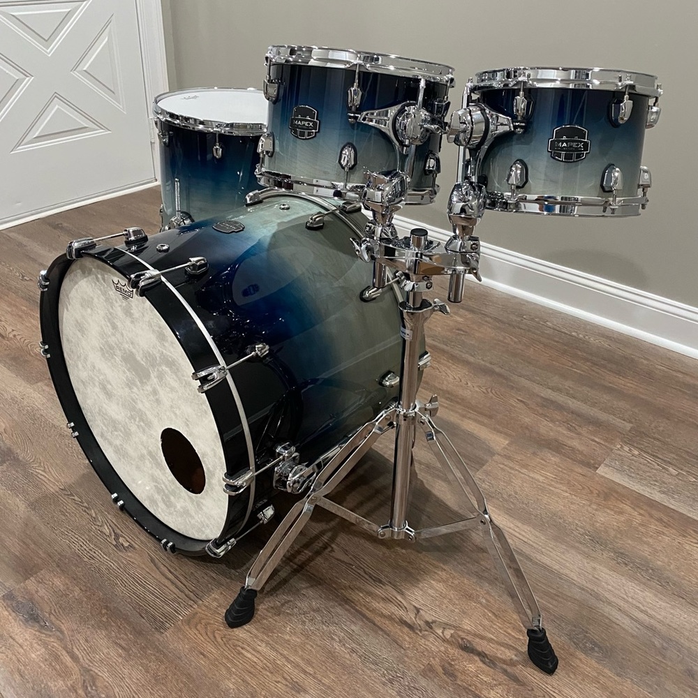 Mapex Saturn 4-piece Rock Shell Pack - Teal Blue Fade